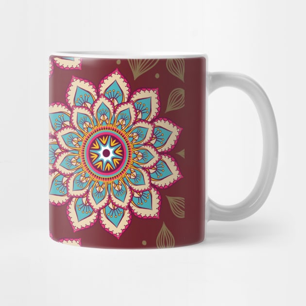 Pretty Lotus Flower Mandala Art Pattern | Floral Mandala Designs | Gift for Women | Gift for Men by mschubbybunny